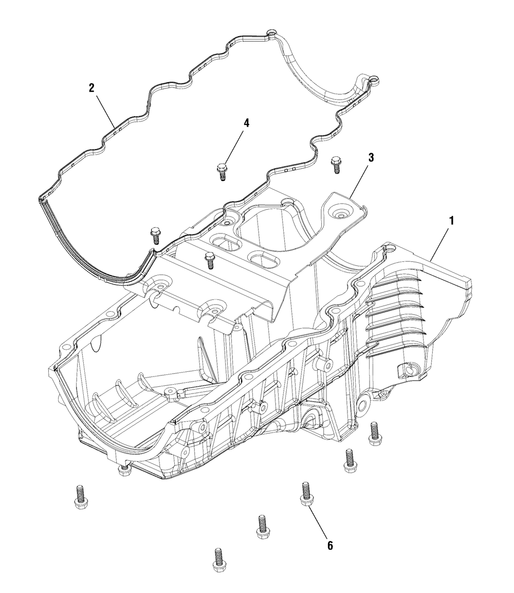 Engine Group - Oil Pan Diagram and Parts List for 076355-03  Briggs and Stratton Generator
